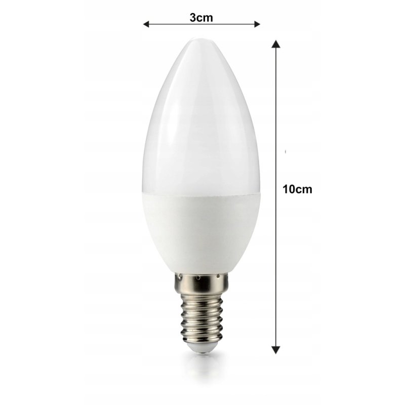 Żarówka LED E14 świeczka 10W 880lm BARWY ecoPLANET