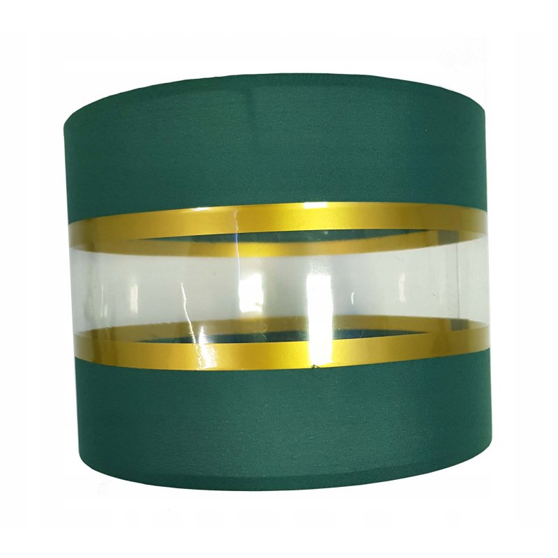 LAMPA WISZĄCA ZWIS ŻYRANDOL SUFITOWY NA KLOSZ ABAŻUR ZIELONY 1x E27