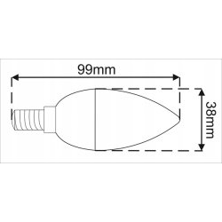 Żarówka PREMIUM LED E14 świeczka 7W CCD CIEPŁA