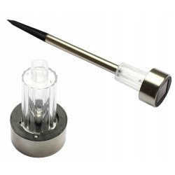 Zestaw 6x Lampka ogrodowa SOLARNA mała Inox LAMPA wbijana LED barwa ZIMNA