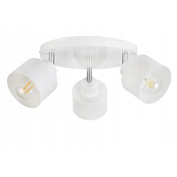 LAMPA WISZĄCA SUFITOWA PLAFON ŻYRANDOL RUCHOMY LOFT KUBEK 3xE27 BIAŁA LOFT