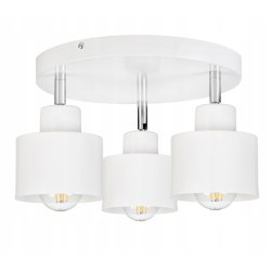 LAMPA WISZĄCA SUFITOWA PLAFON ŻYRANDOL RUCHOMY LOFT KUBEK 3xE27 BIAŁA LOFT