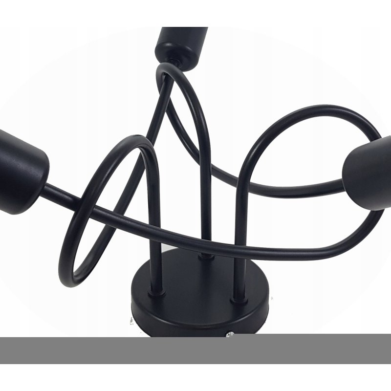 LAMPA SUFITOWA ŻYRANDOL WISZĄCA LOFT DIAMENT BRYLANT CZARNA PAJĄK DRUCIANA