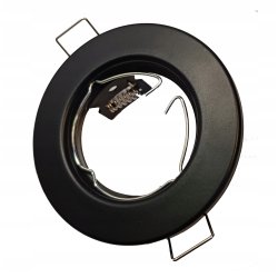 OPRAWA HALOGENOWA sufitowa wpuszczana LED STAŁA CZARNA + GNIAZDO GU10