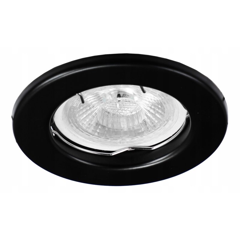 OPRAWA HALOGENOWA sufitowa wpuszczana LED STAŁA CZARNA + GNIAZDO GU10