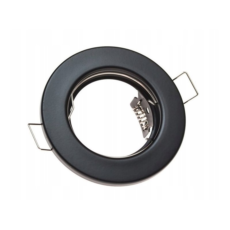 OPRAWA HALOGENOWA sufitowa wpuszczana LED STAŁA CZARNA + GNIAZDO GU10