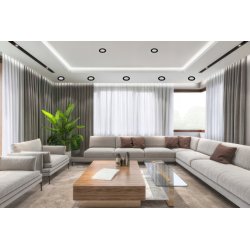 OPRAWA HALOGENOWA sufitowa wpuszczana LED STAŁA CZARNA + GNIAZDO GU10