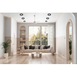 OPRAWA HALOGENOWA sufitowa wpuszczana LED STAŁA CZARNA + GNIAZDO GU10