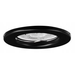 OPRAWA HALOGENOWA sufitowa wpuszczana LED STAŁA CZARNA + GNIAZDO GU10