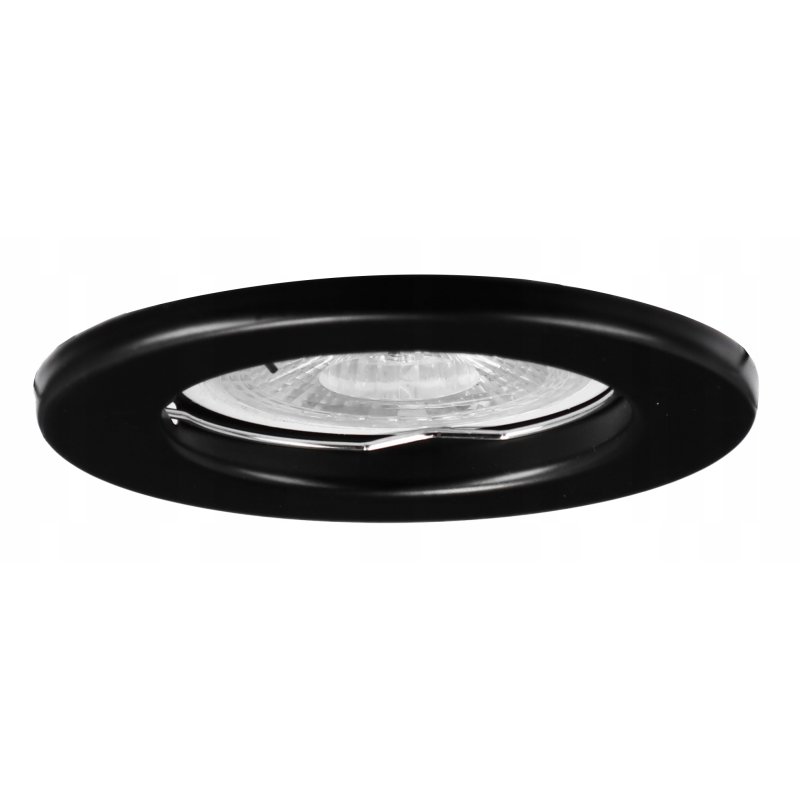 OPRAWA HALOGENOWA sufitowa wpuszczana LED STAŁA CZARNA + GNIAZDO GU10