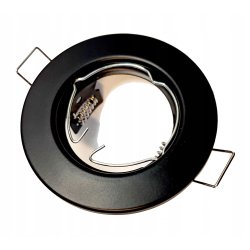 OPRAWA HALOGENOWA sufitowa wpuszczana LED STAŁA CZARNA + GNIAZDO GU10