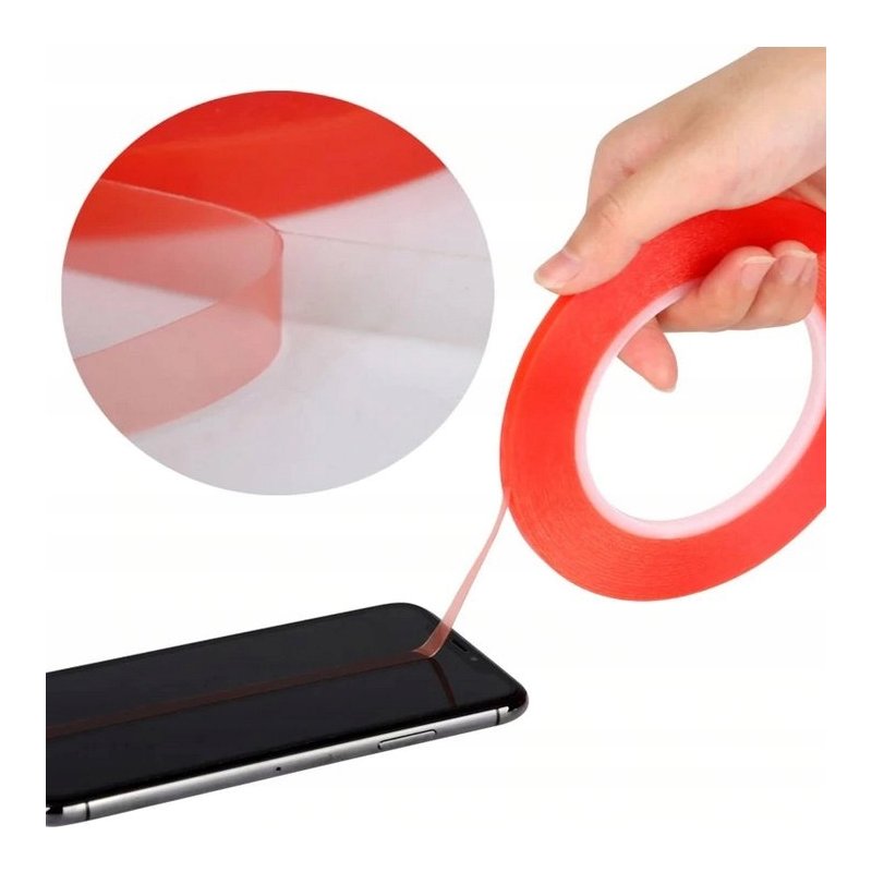 Taśma klejąca dwustronna 8mm akrylowa mocna do Profili i Taśm LED 3mb