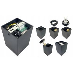 OPRAWA NATYNKOWA HALOGENOWA TUBA LED RUCHOMA +GU10 CZARNA