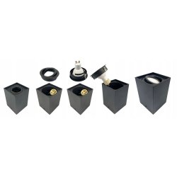 OPRAWA NATYNKOWA HALOGENOWA TUBA LED RUCHOMA +GU10 CZARNA