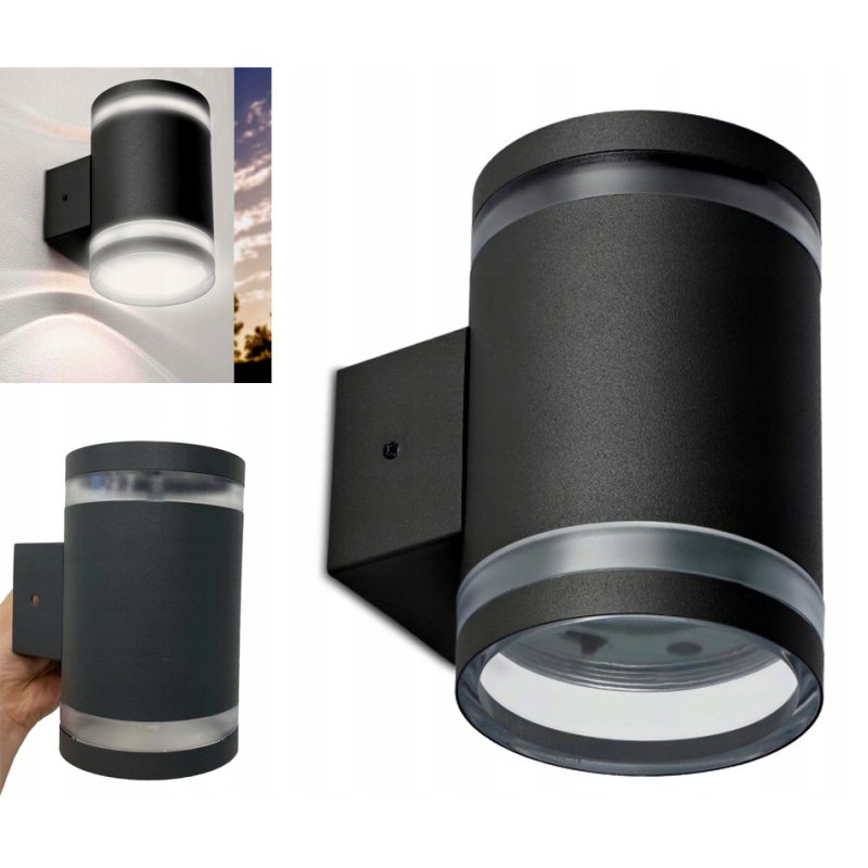 Lampa PREMIUM Elewacyjna Solarna Ogrodowa Kinkiet solarny LED NW góra dół