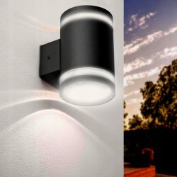 Lampa PREMIUM Elewacyjna Solarna Ogrodowa Kinkiet solarny LED NW góra dół
