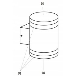 Lampa PREMIUM Elewacyjna Solarna Ogrodowa Kinkiet solarny LED NW góra dół