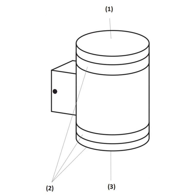 Lampa PREMIUM Elewacyjna Solarna Ogrodowa Kinkiet solarny LED NW góra dół