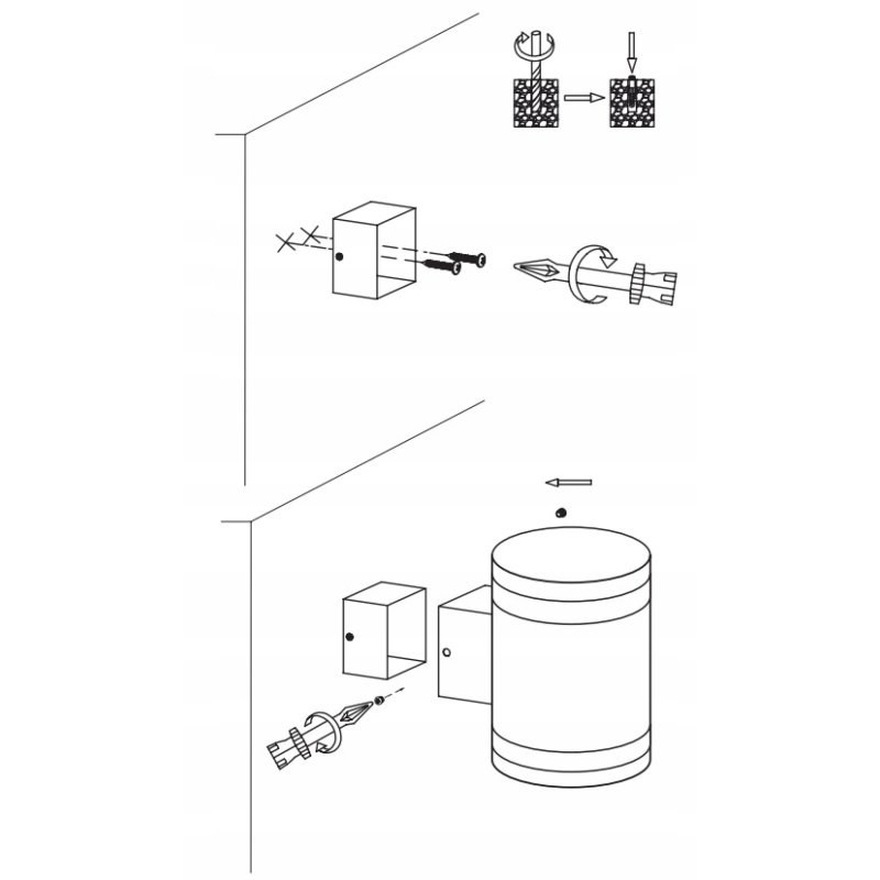 Lampa PREMIUM Elewacyjna Solarna Ogrodowa Kinkiet solarny LED NW góra dół