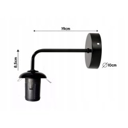 Lampa kinkiet ścienny stały BIAŁY prosty LOFT klosz SZKLANY KULA na 1x E27