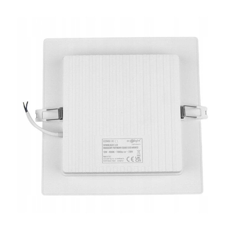 Panel LED 18W PLAFON oprawa sufitowa lampa kwadrat