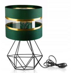 Lampka nocna Lampa stołowa loft na led E27 Abażur ZIELONY