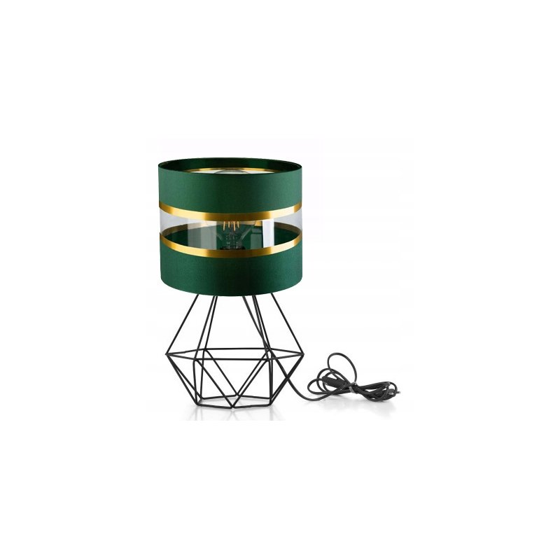 Lampka nocna Lampa stołowa loft na led E27 Abażur ZIELONY
