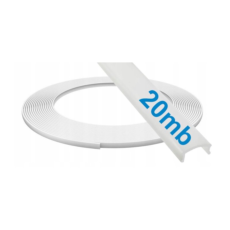 Klosz PCV do profili ALU LED typ A B C Luminess mleczny na rolce 20mb