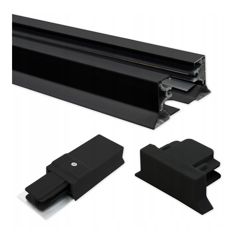 SZYNOPRZEWÓD 1-fazowy CZARNY 1mb szyna 230V