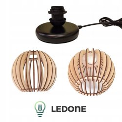 LAMPKA NOCNA LAMPA STOŁOWA DREWNIANA LOFT RETRO E27 DO SYPIALNI DO GNIAZDKA
