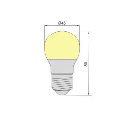 Żarówka PREMIUM LED E27 KULKA 4W CIEPŁA