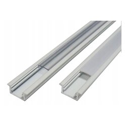 PROFIL ALUMINIOWY biały wpuszczany typ B do taśm LED 1m + KLOSZ