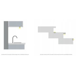 PROFIL ALUMINIOWY biały wpuszczany typ B do taśm LED 1m + KLOSZ