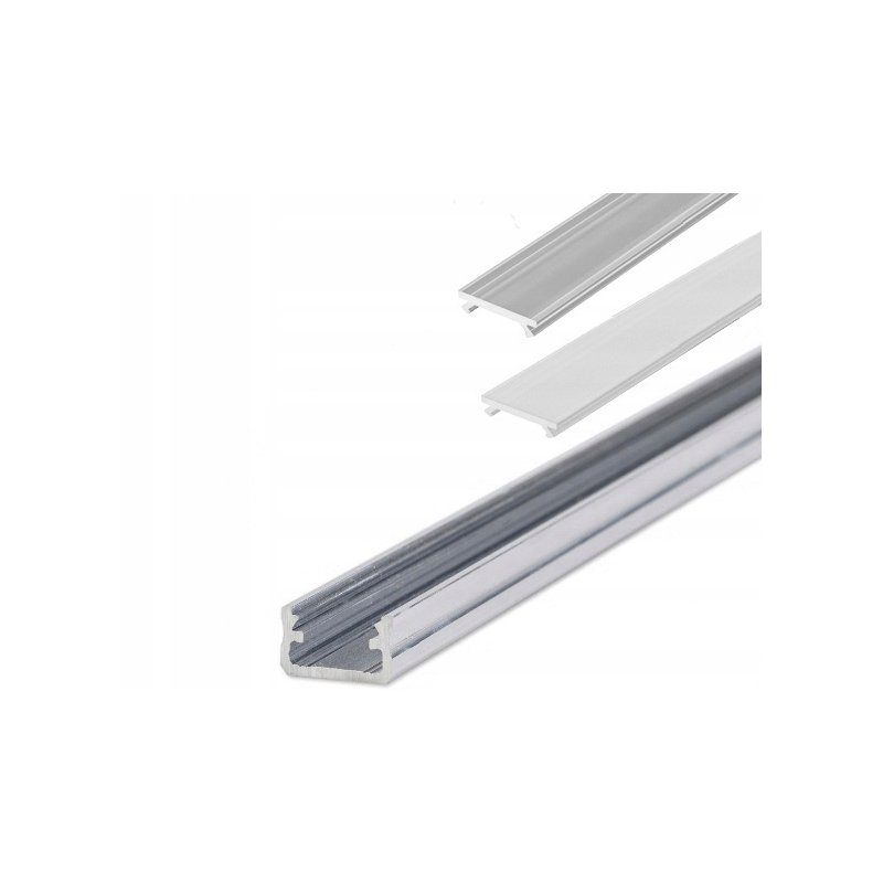 2m Profil aluminiowy typ X wąski głęboki + Klosz do taśm led