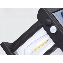 KINKIET SOLARNY Lampka ścienna SOLARNA z żarówką Filament LED ciepły z PIR