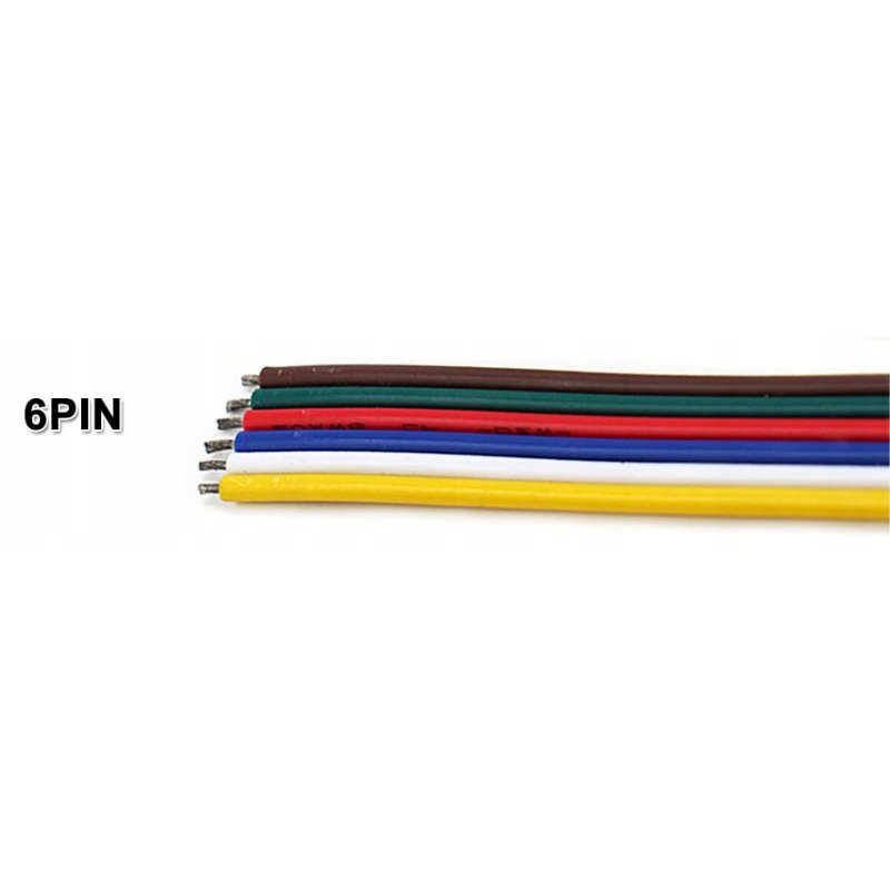 Kabel 1mb przewód 6-żyłowy kolorowy do taśm led RGBW +CCT 6x 0,22mm RGBCCT