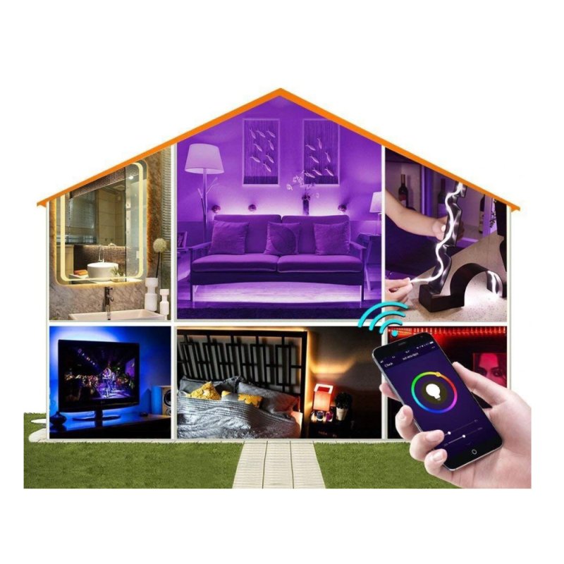 Sterownik Kontroler taśm LED MONO WiFi Android ALEXA TUYA Google PILOT RF