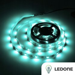 TAŚMA LED RGB + BIAŁY ZESTAW 5m 5050 KOLOROWE NA PILOTA PILOT Z ZASILACZEM