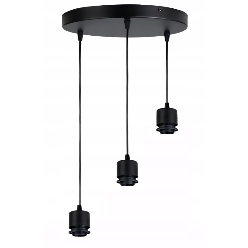 PODSTAWA BAZA LAMPA SUFITOWA WISZĄCA ZWIS LOFT METAL NA 3X E27 POD KLOSZ
