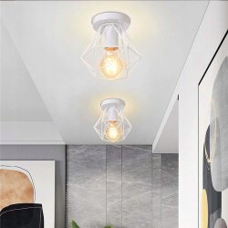 LAMPA stała sufitowa plafon Loft klosz diament E27