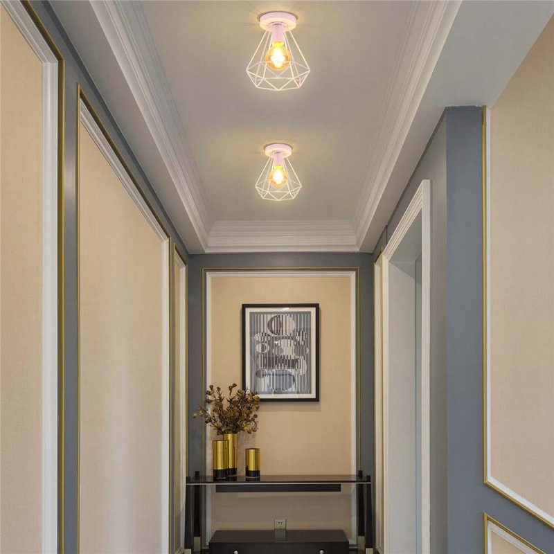 LAMPA stała sufitowa plafon Loft klosz diament E27