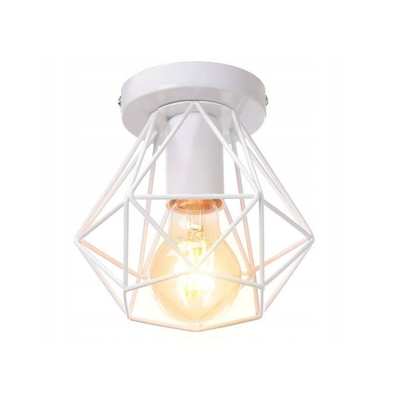 LAMPA stała sufitowa plafon Loft klosz diament E27