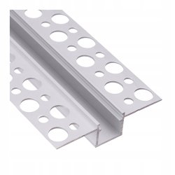 Zestaw PROFIL 12mm aluminiowy do taśm LED do płyt karton-gips GK + KLOSZ 2m
