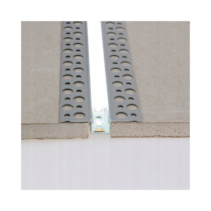 Zestaw PROFIL 12mm LED ALUMINIOWY do PŁYT karton-gips GK GIPSOWYCH KLOSZ 2m