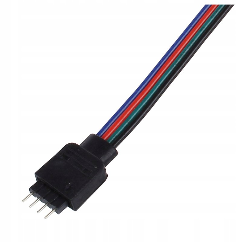 Złączka do taśmy LED RGB 4-PIN męska z kablem 10cm