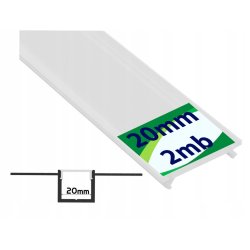 PROFIL aluminiowy XL szeroki 20mm do taśm led płyt karton-gips KG KLOSZ 2m