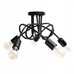 SUFITOWA LAMPA WISZĄCA PLAFON LOFT EDISON 5 x E27