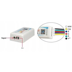 Sterownik Kontroler taśm LED RGBCCT WiFi Android ALEXA TUYA Google PILOT RF