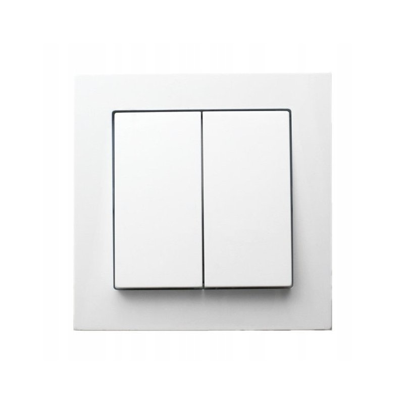 WŁĄCZNIK podwójny ŁĄCZNIK z RAMKĄ OSPEL AS 1kpl.