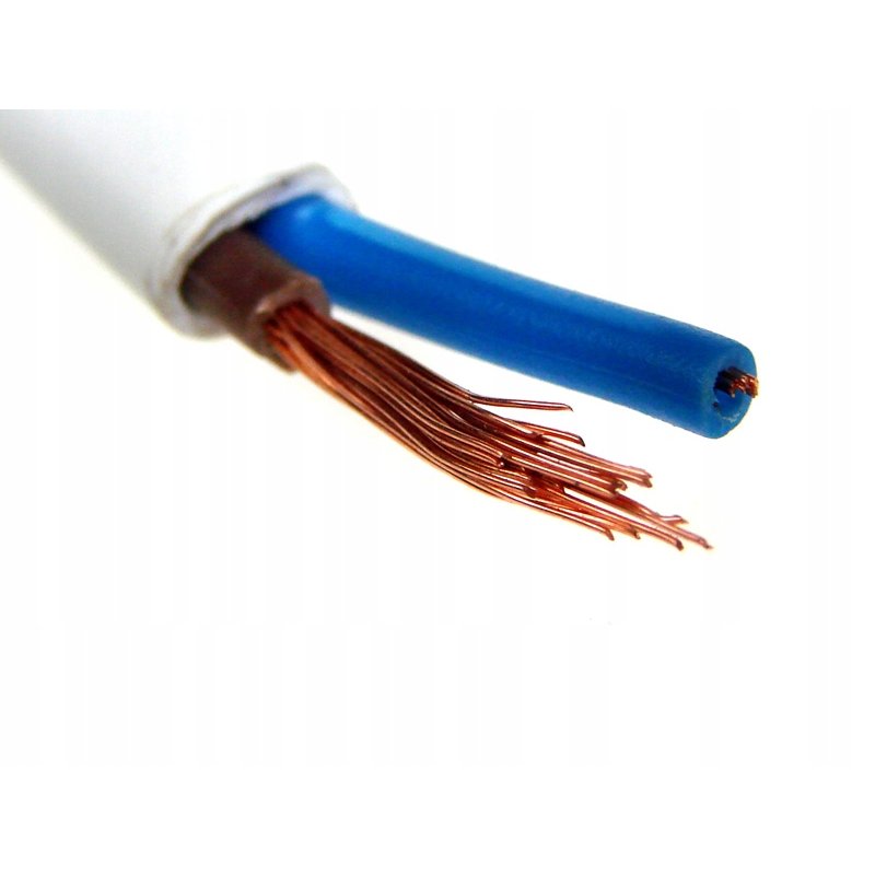 Kabel Przewód prądowy LINKA OMYp 2x1 Cu Biały 1mb